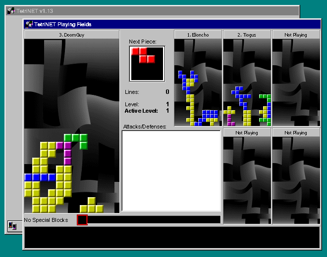 Legacy mode: the original Playing Fields window, in a browser, in the same room as the modern players.